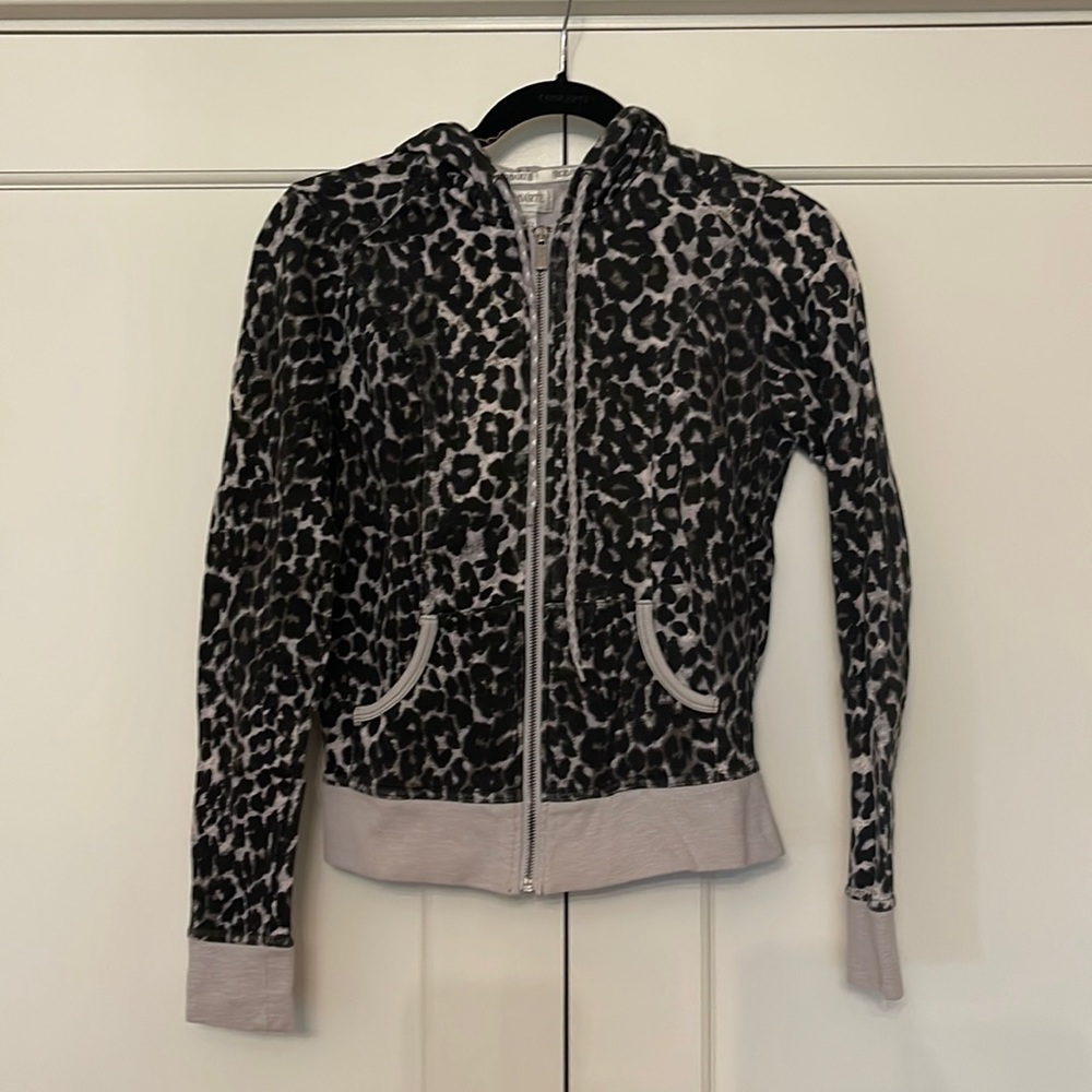 Leopard zip hoodie